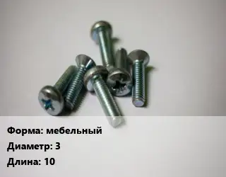 Винт мебельный 3х10